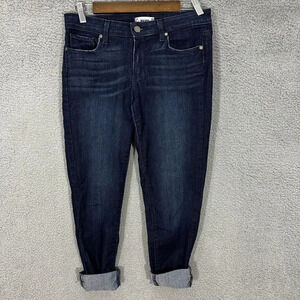 Paige Skinny Jeans Kylie Crop Women’s 27 Stretch Dark‎ Wash Blue Denim